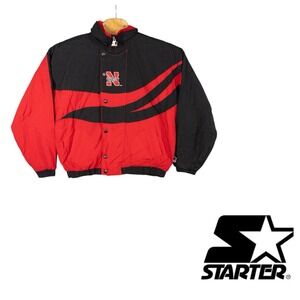 Vintage Starter Nebraska‎ Cornhuskers Youth XL Puffer Jacket 90s NCAA